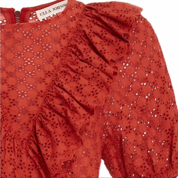 Ula Johnson Bettine Embroidered Ruffle Maxi Dress XS 0 - Picture 2 of 9